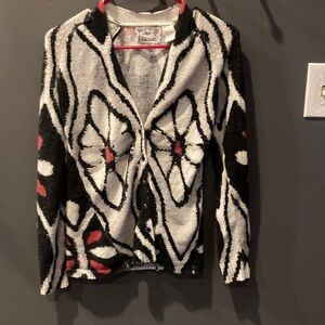 Anthropologie size small cotton blend floral cardigan great condition